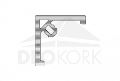 Krycí profil šedá břidlice 9571 510 určený pro 9564, 50x50x3000 mm, TWINSON O-WALL
